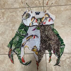 XOXO Colorful Print Spaghetti Strap Top